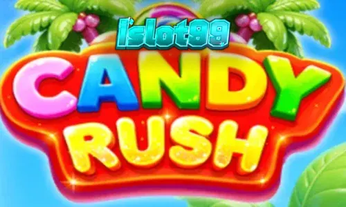 Tampilan visual slot Candy Rush dengan tema permen tropis yang cerah